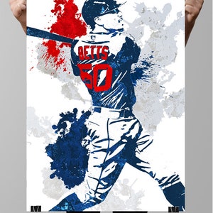 Mookie Betts, Boston Red Sox, Sports Poster, Fan art, Sports wall art, Baseball posters, Sports art, Wall Art, Kids Room, Man Cave