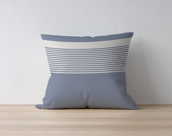 Cojín de rayas azules francesas: decoración moderna para el hogar