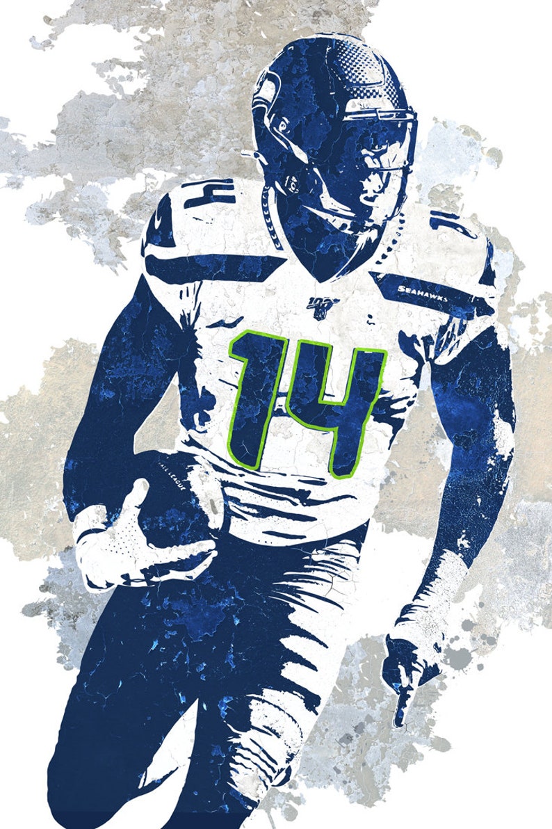 DK Metcalf Seattle Seahawks Poster Wall Art Sports Poster Etsy