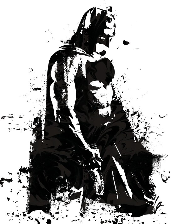 Batman Batman Vs Superman Movie Poster Comic Poster Kunst Etsy