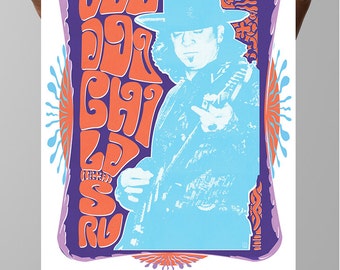 Tribute poster, Stevie Ray,  Vaughn, blues, Texas Flood, Austin, poster, Texas, guitar, rock, The Blues