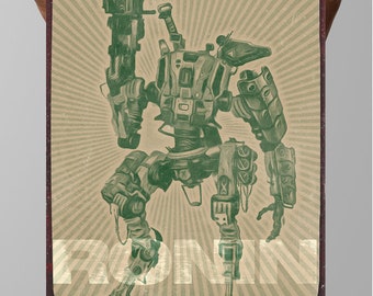 Titanfall 2 - Ronin alternate- Fan Art Poster, Titan, Gamer art, Geek, Geek Culture Gaming posters, Gifts for him Kids Room