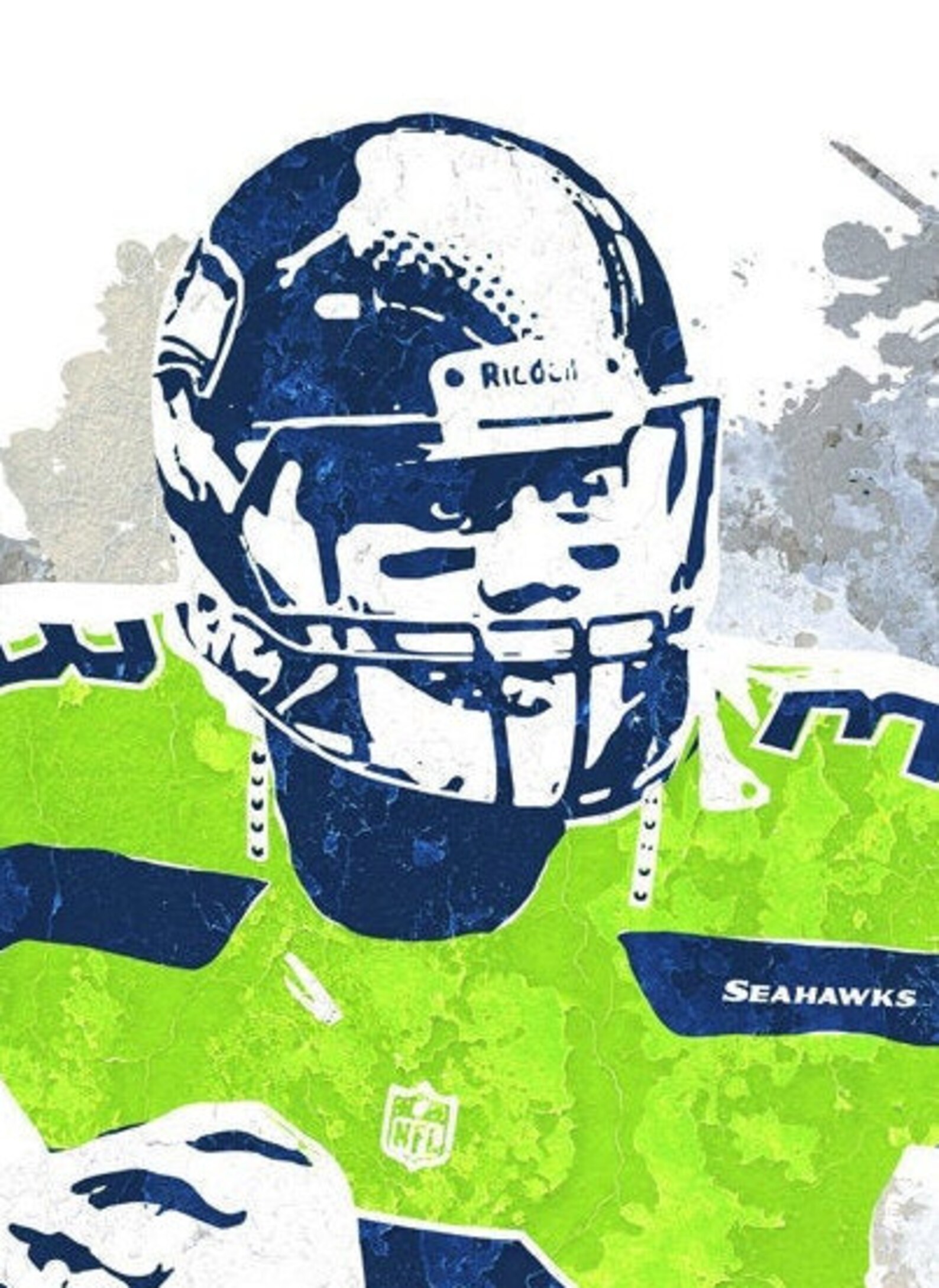 Fan Art Poster Russell Wilson Seattle Seahawks Poster Wall | Etsy
