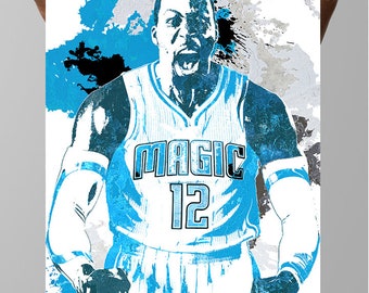 Dwight Howard Orlando Magic Art Poster: Sports Fan Gift