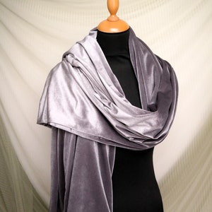 Silver gray Velvet Shawl, 3 sizes availale, Large Velvet Shawl, Women shawl, bridesmaid shawl, mother of the bride shawl, bridal shawl