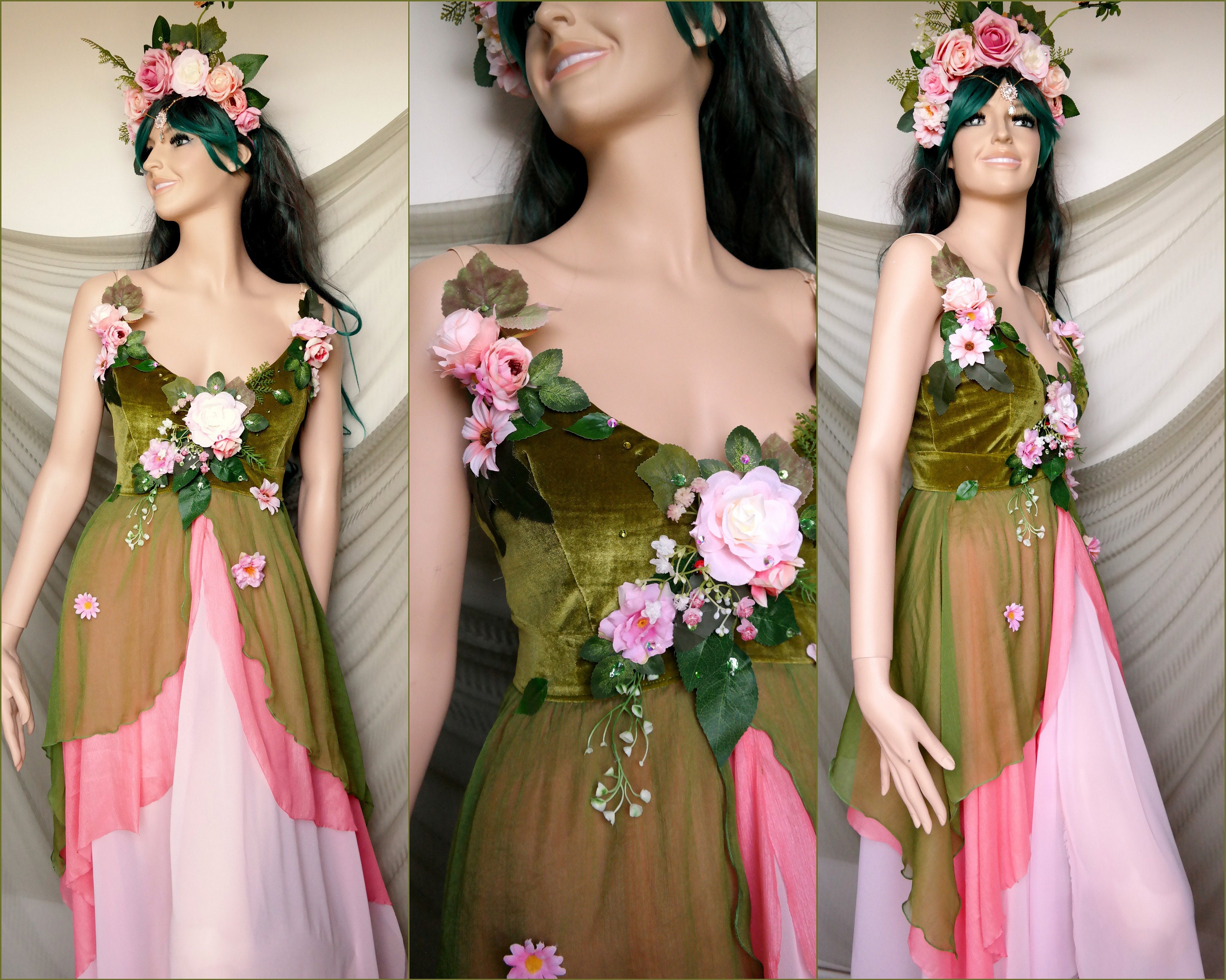 Adult Fairy Costume Fairy Dress Fairy Cosplay Woodland Etsy UK