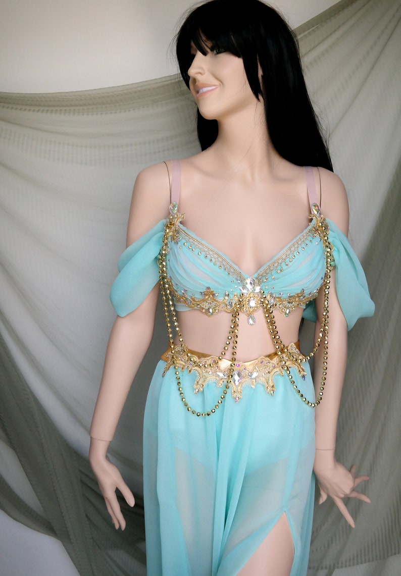 Custom Jasmine Halloween Costume, princess jasmine cosplay