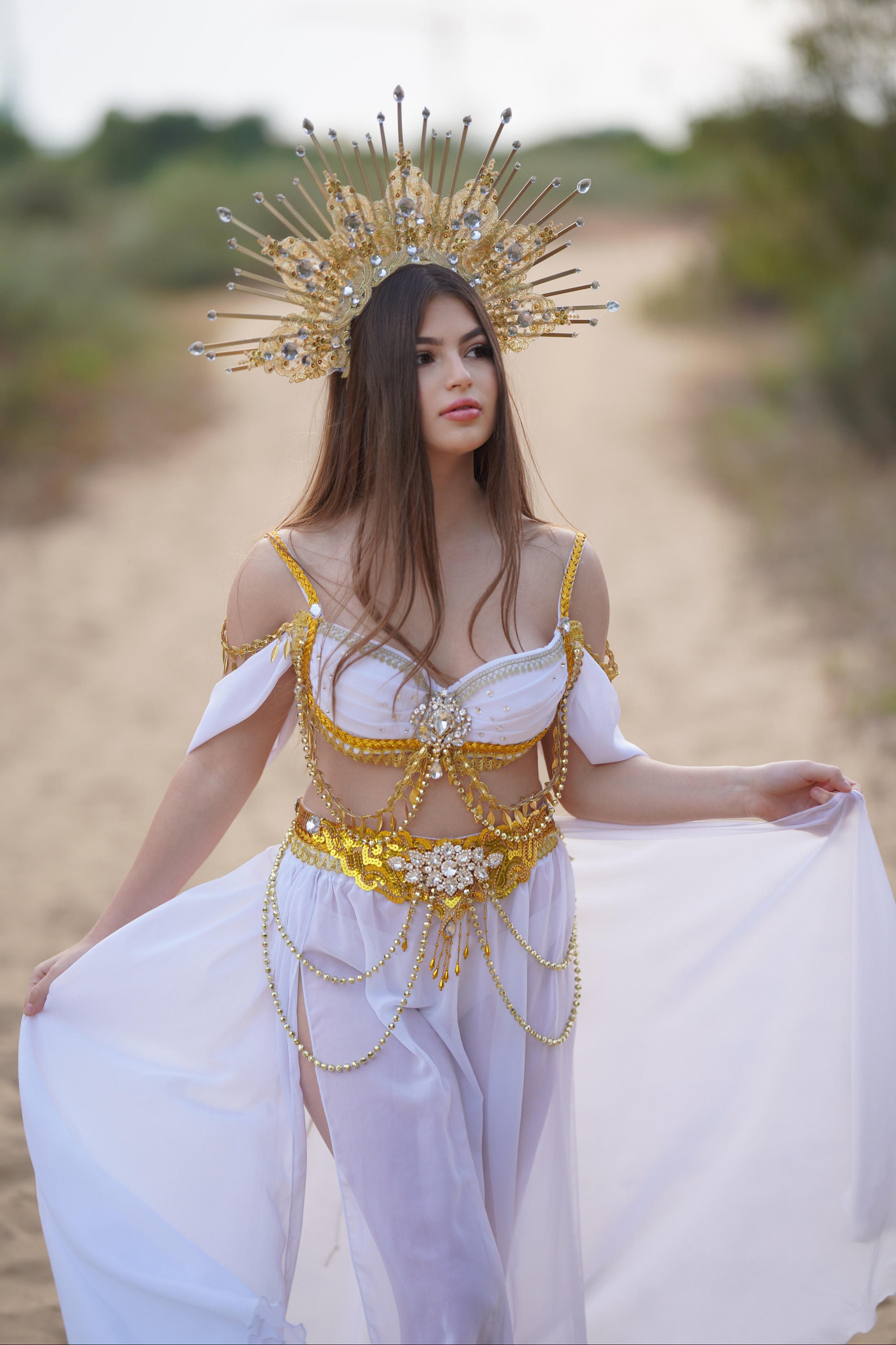 Greek Goddess Costume, Goddess Costume, Fantasy Dress, Gold Goddess  Halloween Costume, Aphrodite, Cleopatra ,egyptian Princess Costume 