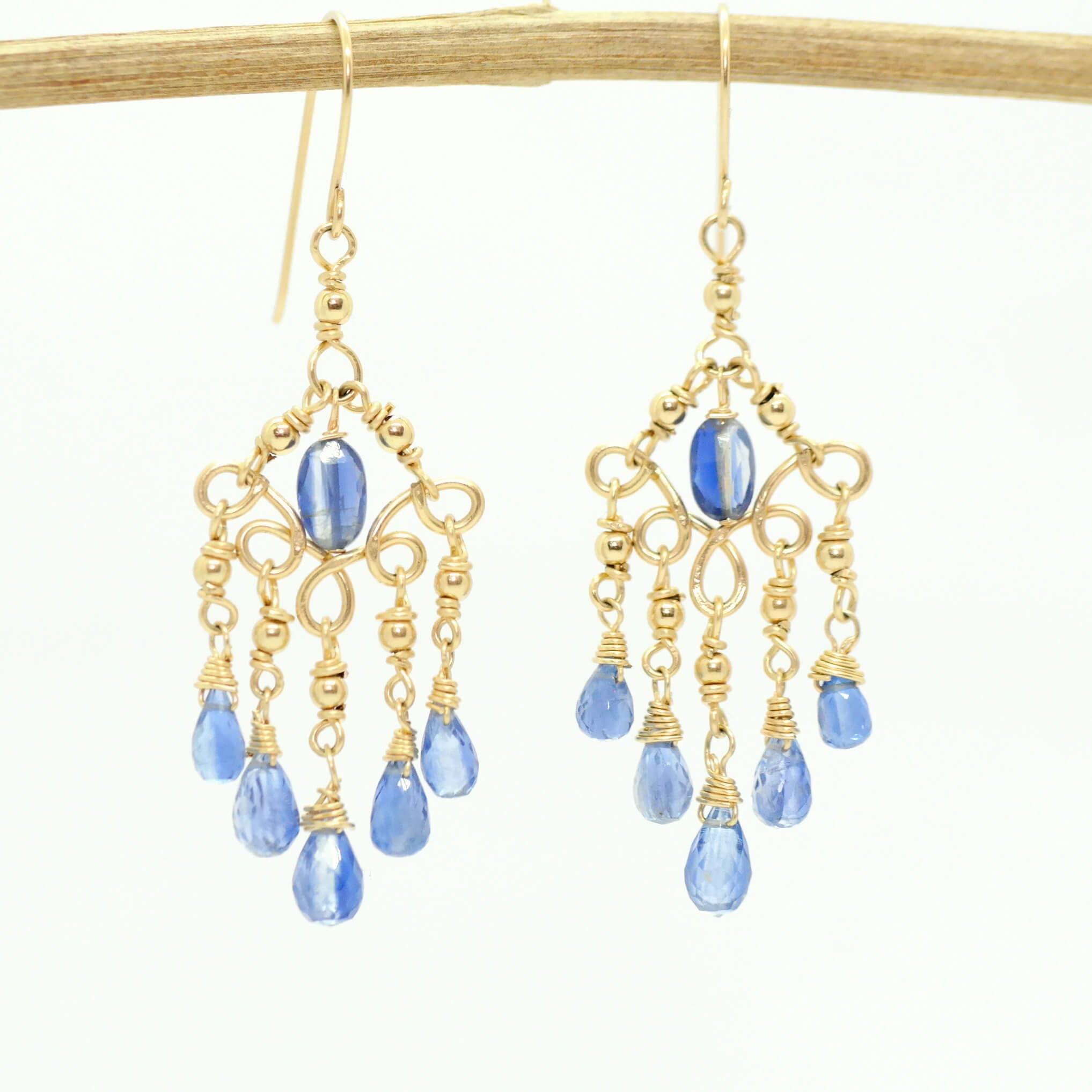 Kyanite Earrings Cobalt Blue Earrings Blue Gemstone - Etsy Israel