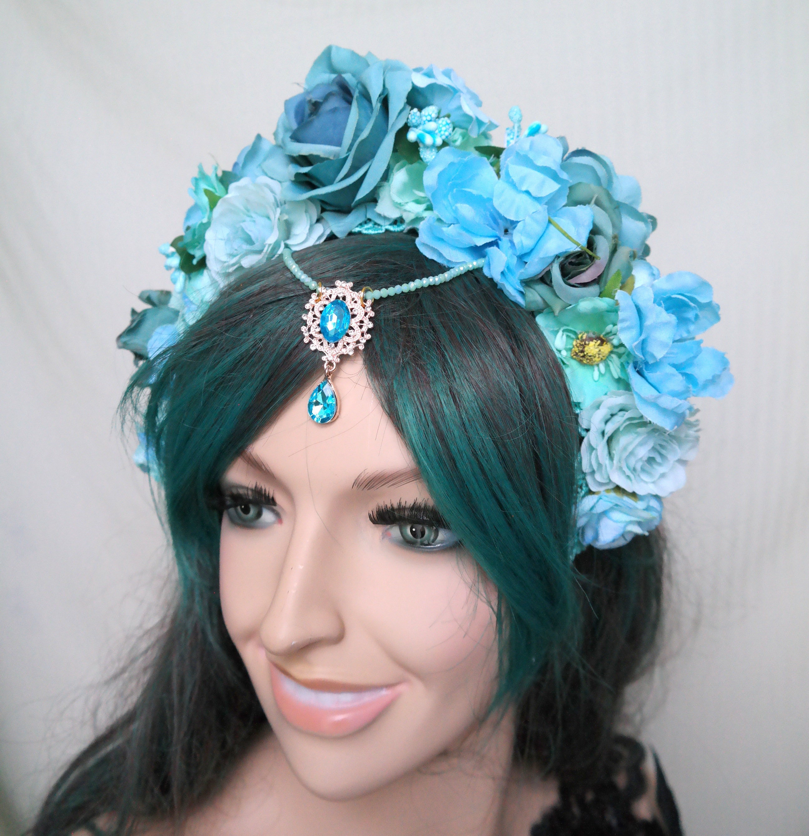 Vivienne Westwood floral headband Turquoise Vivienne Westwood！ main image 2