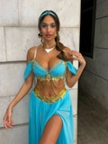 Princess Jasmine Costume Adult, Two colors available Princess Costume, Custom Jasmine Halloween Costume, princess jasmine cosplay product logo