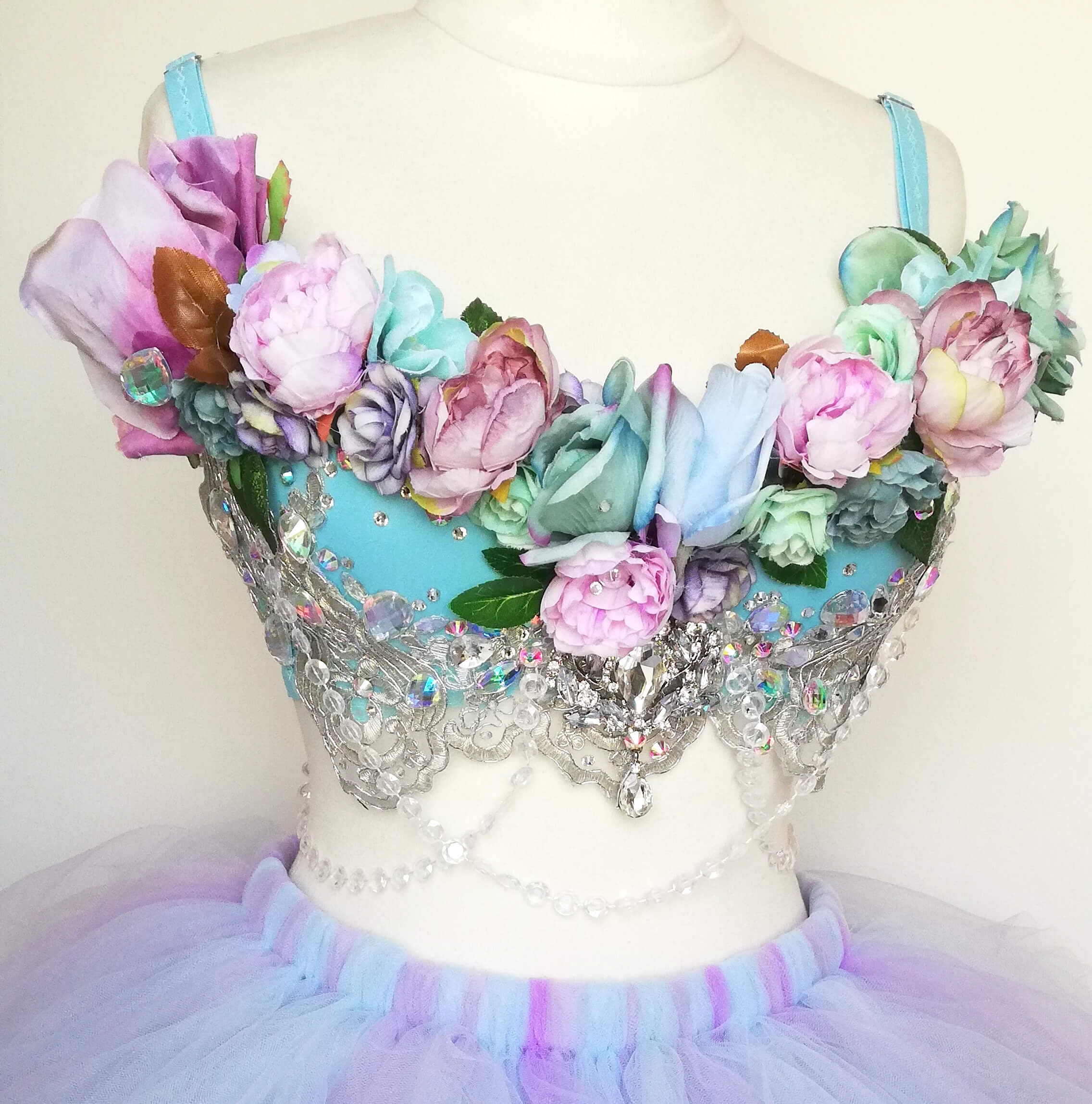 Adult Fairy Costume Fairy Rave bra and tutu Pink Rave Bra Etsy