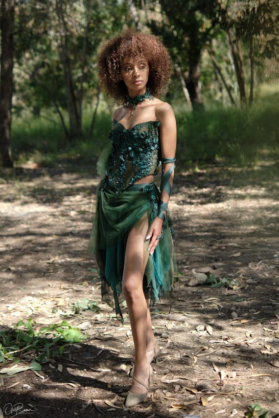 Fairy Dress Green Forest Woodland Corset Dress Fantasy Corset Dress Elven Wedding Dress Renaissance Fairy Costume – Fantasy Fairy Outfit