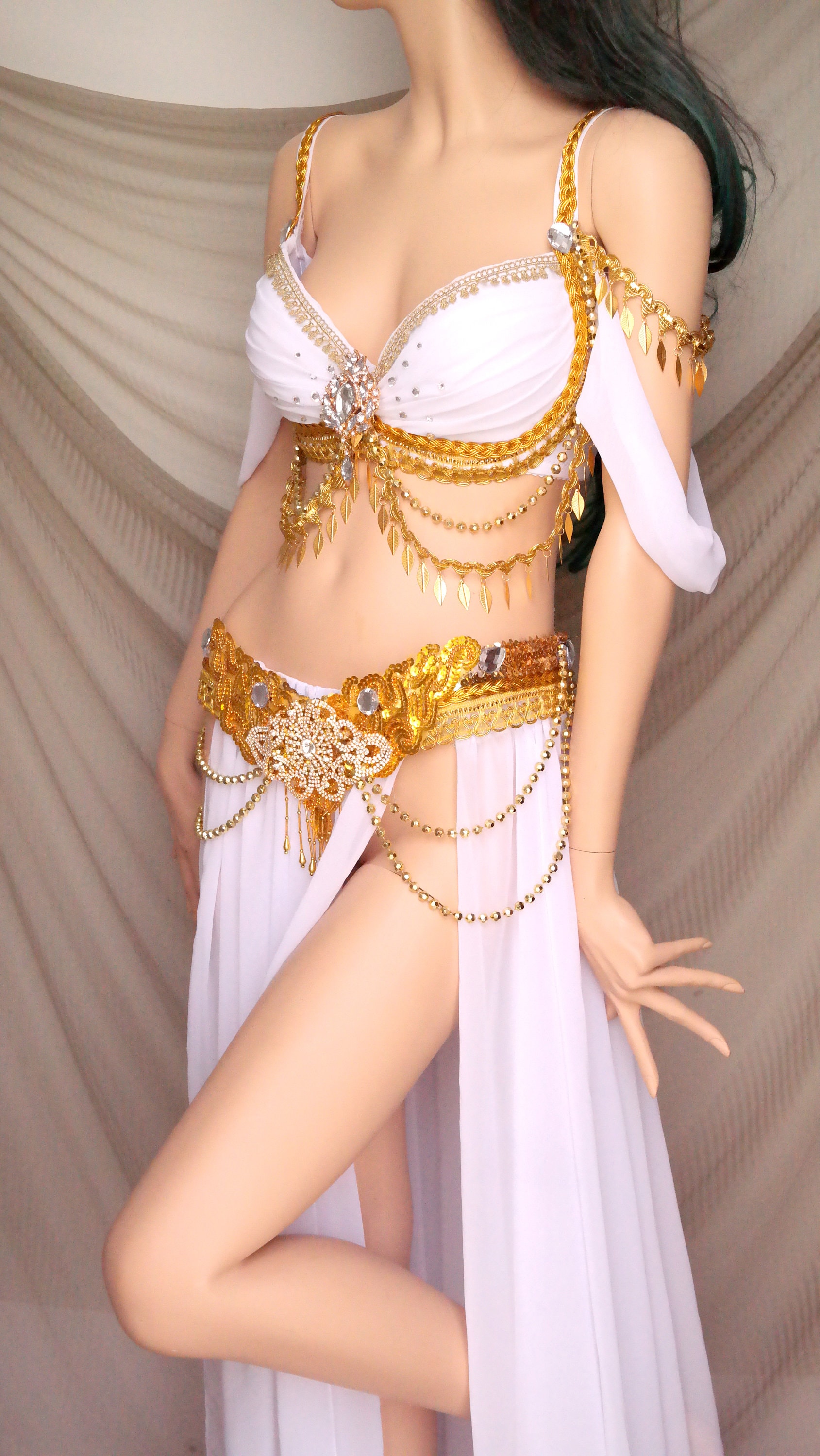 Greek Goddess costume, Goddess costume, Fantasy dress, Gold Goddess halloween costume, Aphrodite, cleopatra ,Egyptian Princess costume