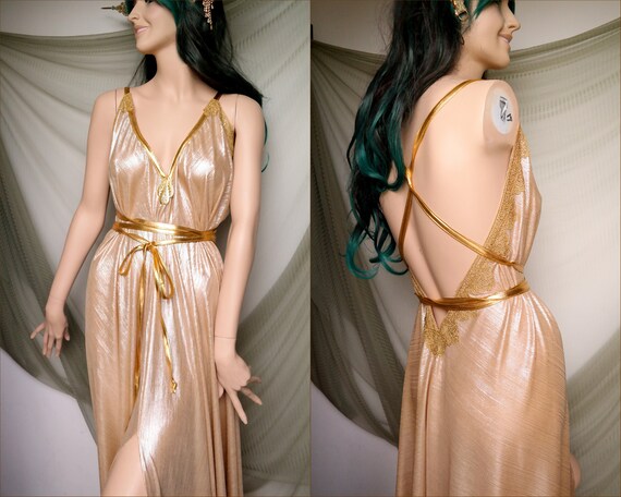 gold goddess dress