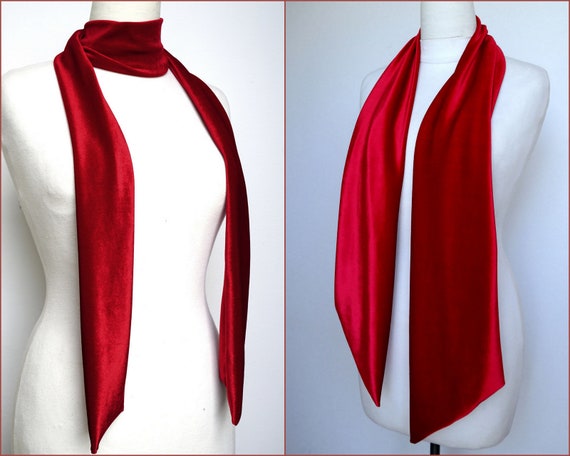 Red velvet scarf Clearance