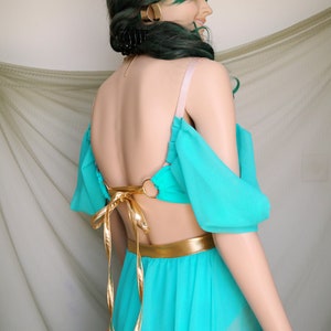 Princess Jasmine Costume Adult, Two colors available Princess Costume, Custom Jasmine Halloween Costume, princess jasmine cosplay image 6