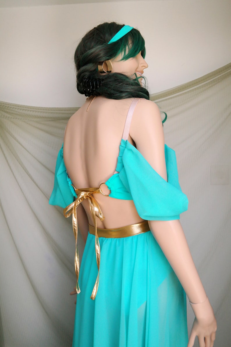 Princess Jasmine Costume Adult, Two colors available Princess Costume, Custom Jasmine Halloween Costume, princess jasmine cosplay image 6