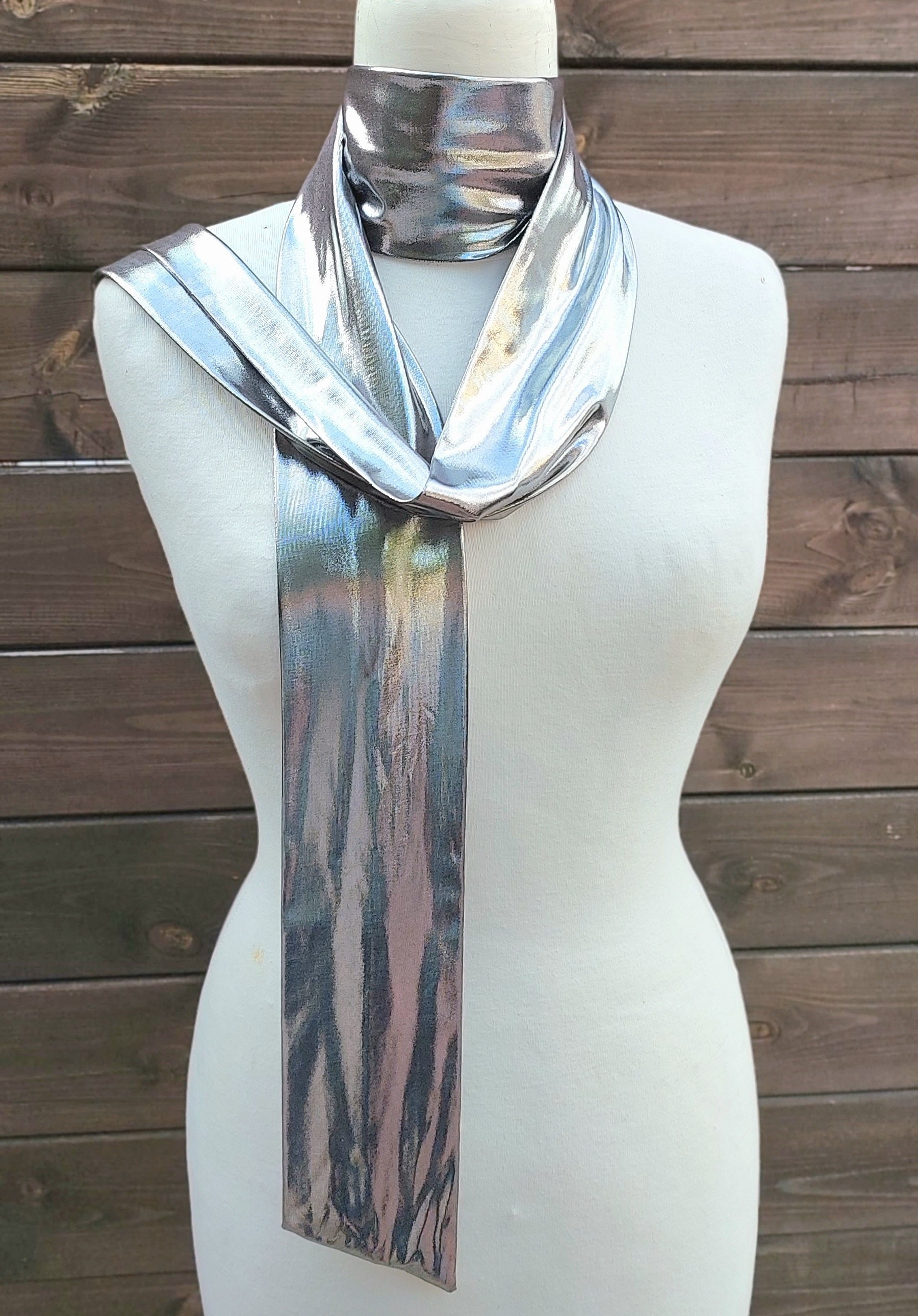 silver scarf