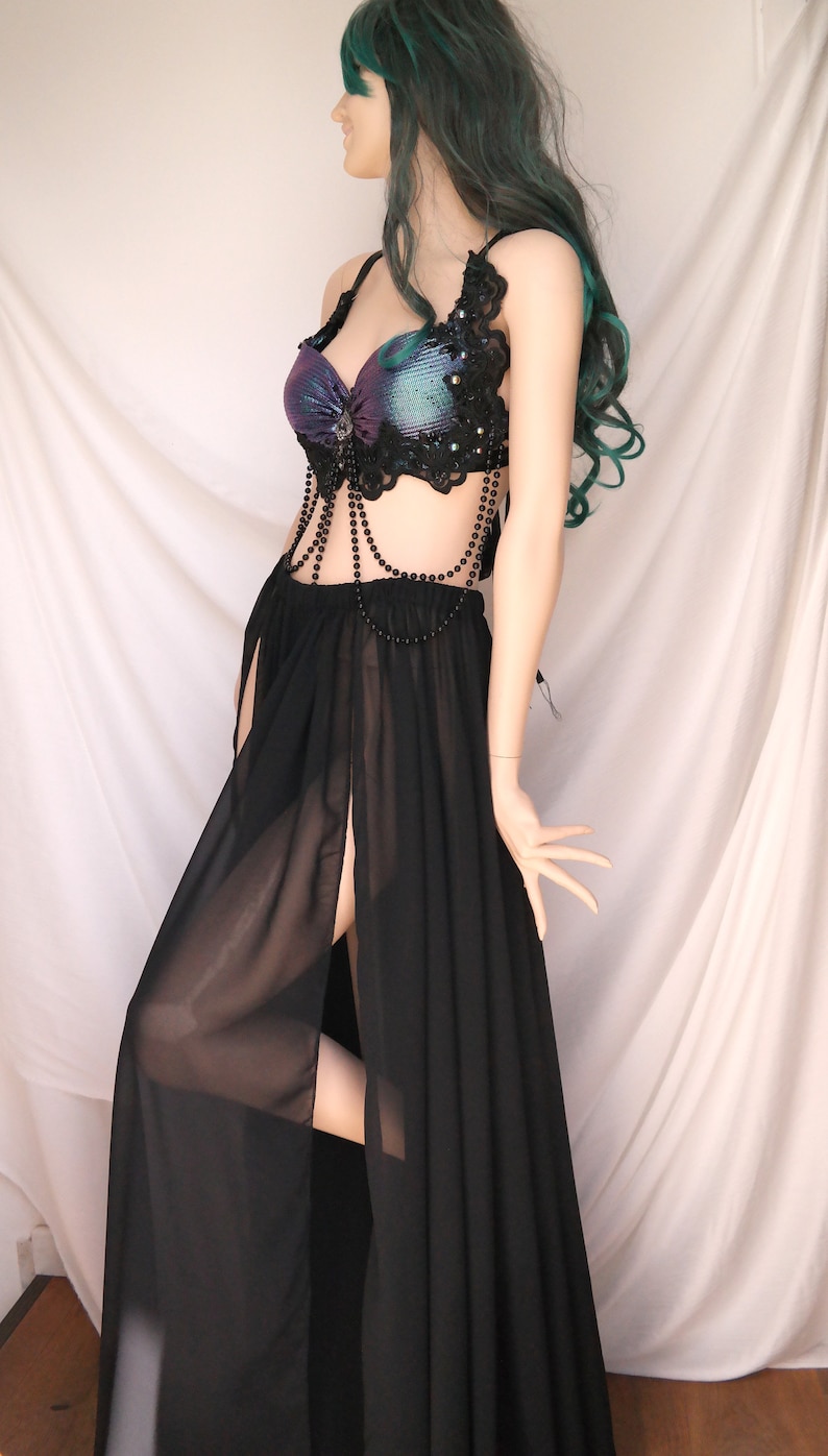 Panel Skirt Many Colors Available Belly Dance Skirt Sheer Etsy Canada