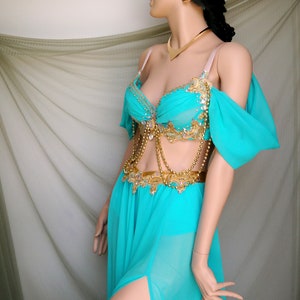 Custom Jasmine Halloween Costume, princess jasmine cosplay