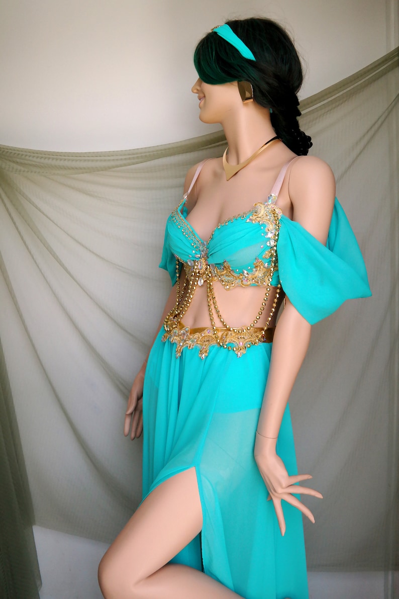 Custom Jasmine Halloween Costume, princess jasmine cosplay