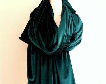 Green Velvet Shawl, Many colors available, Large Velvet Shawl, Women shawl, bridesmaid shawl, mother of the bride shawl, Winter bridal shawl