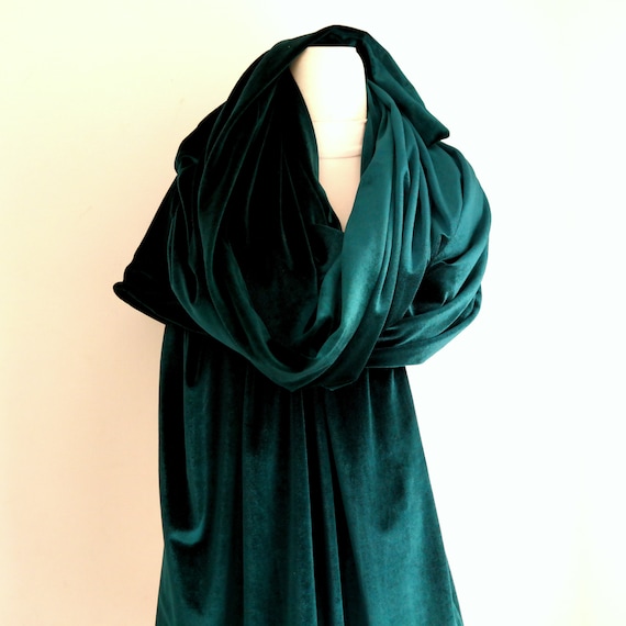 Buy Green Velvet Shawl, Many Colors Available, Large Velvet Shawl