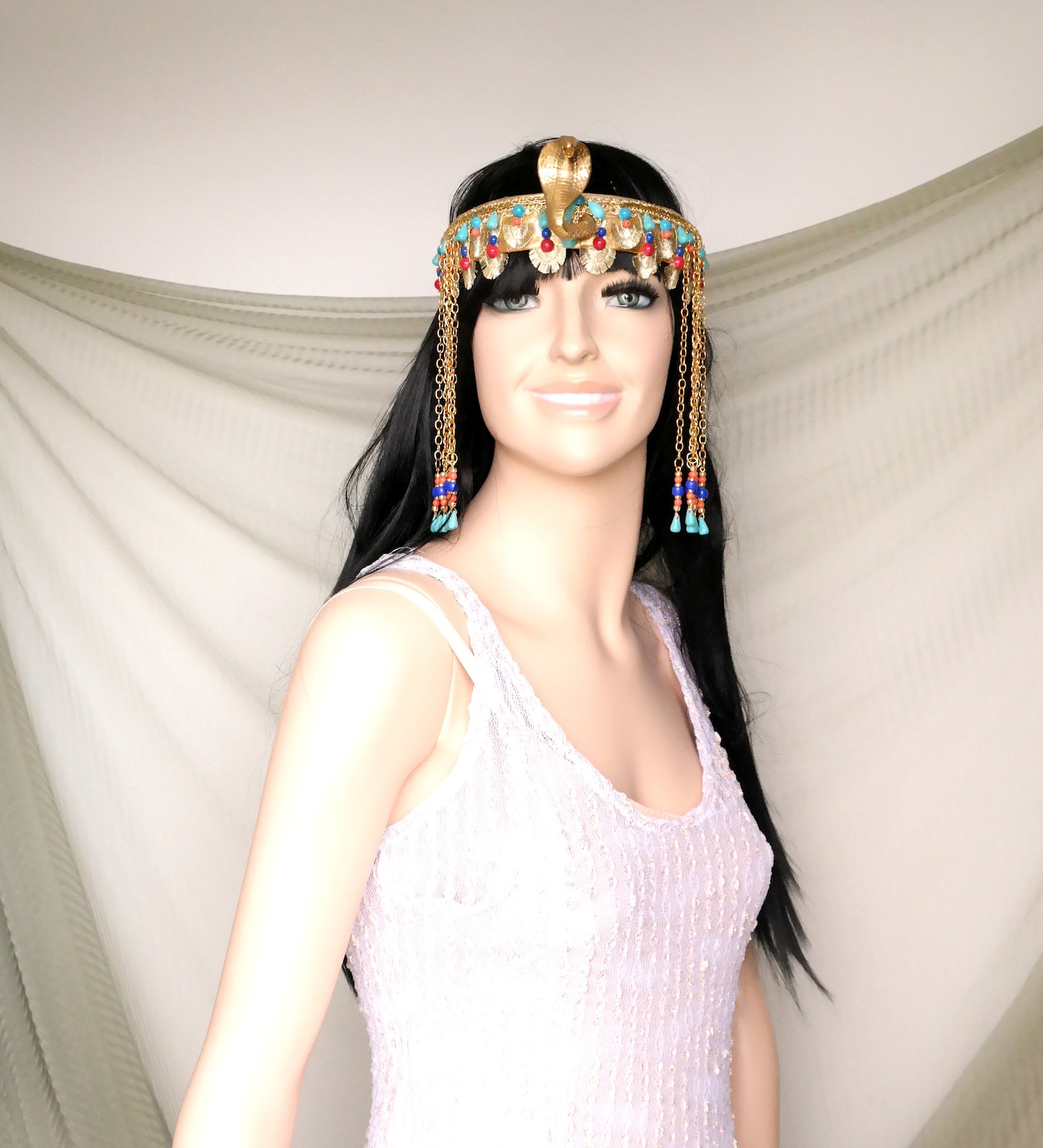 Egyptian Headpiece Egyptian Goddess Crown Gold Headdress Etsy Canada