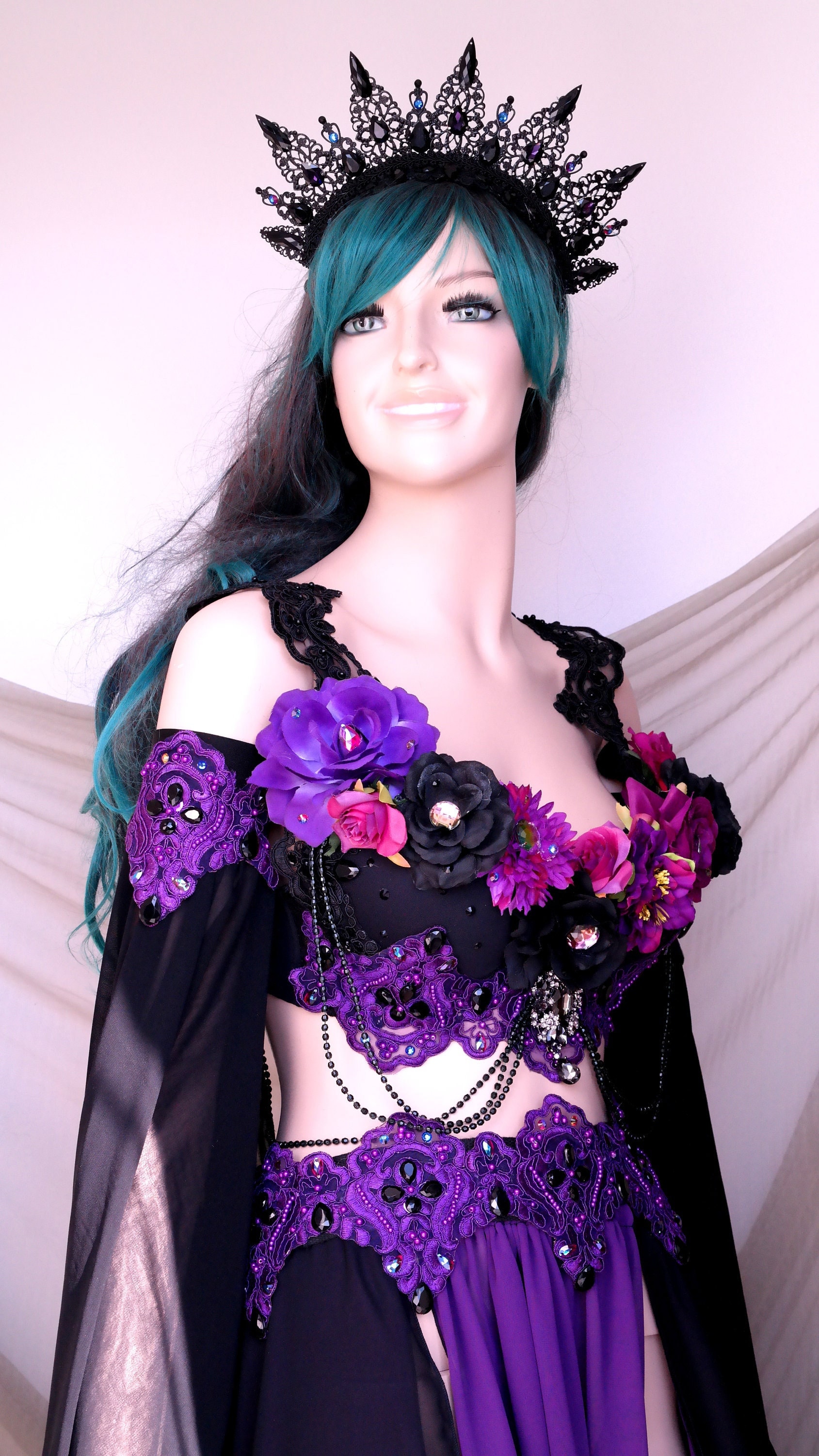 green emerald velvet dress Dark Fairy Costume Custom to Order Gothic Tulle Wedding Skirt cosplay –  MJcostume main image 1