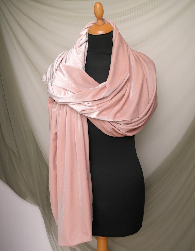 Blush Velvet Shawl 3 Sizes Availale Large Velvet Shawl Etsy
