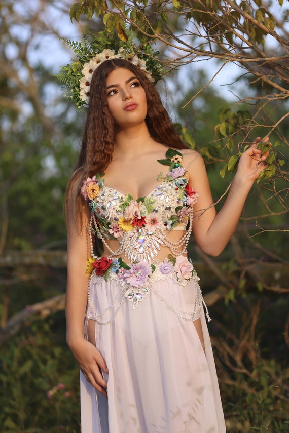 sachin and babi light blue dress This Japanese Designer Uses Flower Petals And Leaves To Create Stunning 'Fairy  Dresses' (44 Pics) main image 0