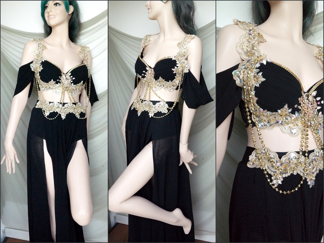 Medusa Costume, Black and Gold Fantasy Dress, Dark Fairy, Vampire Costume,  Witch Dress, Gothic Dress, Evil Queen -  Canada
