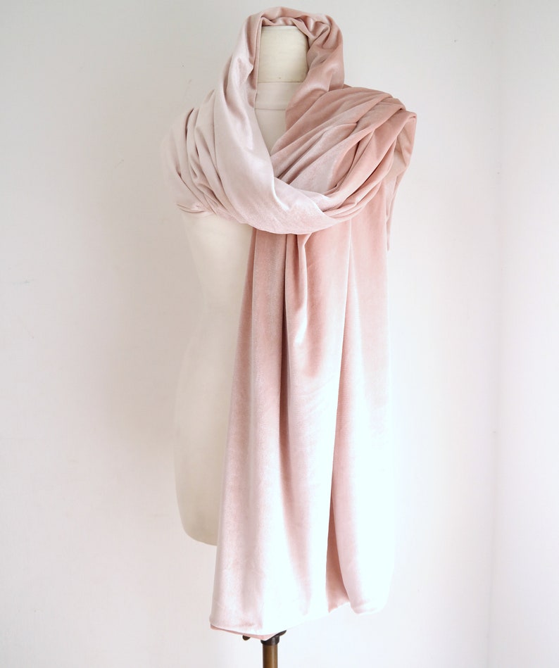 Blush Velvet Shawl 3 Sizes Availale Large Velvet Shawl Etsy