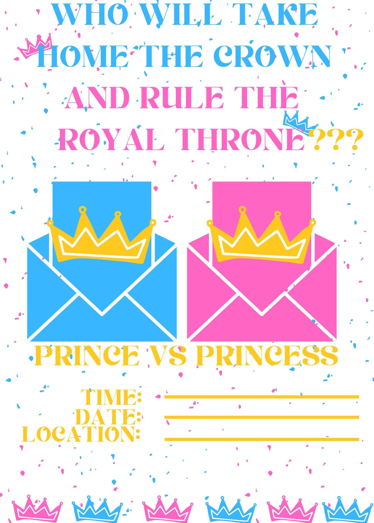 Super Cute Gender Reveal Invitations Etsy