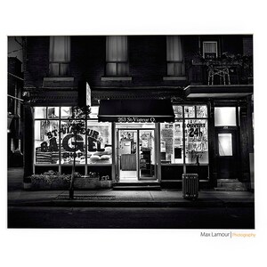 Saint-Viateur Bagel Shop Quirky Montreal Black & White Art Print with Mat, 11x14 in or 8x10 in image 2