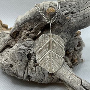 Handcrafted Sterling Silver Leaf Necklace