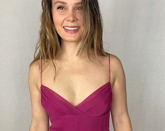 VINTAGE Betsey Johnson pink flowy dress