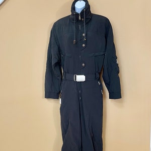 VINTAGE 80s 90s Bogner Black ski suit