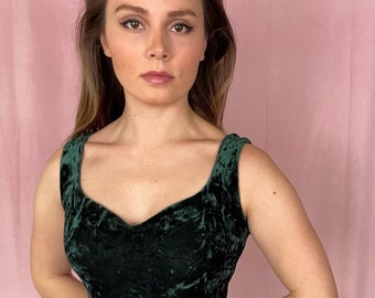 Betsey johnson green velvet dress sale