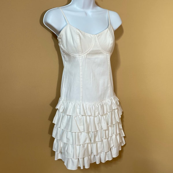 VINTAGE Betsey Johnson white dress 80s/90s y2k Madonna women's size 8