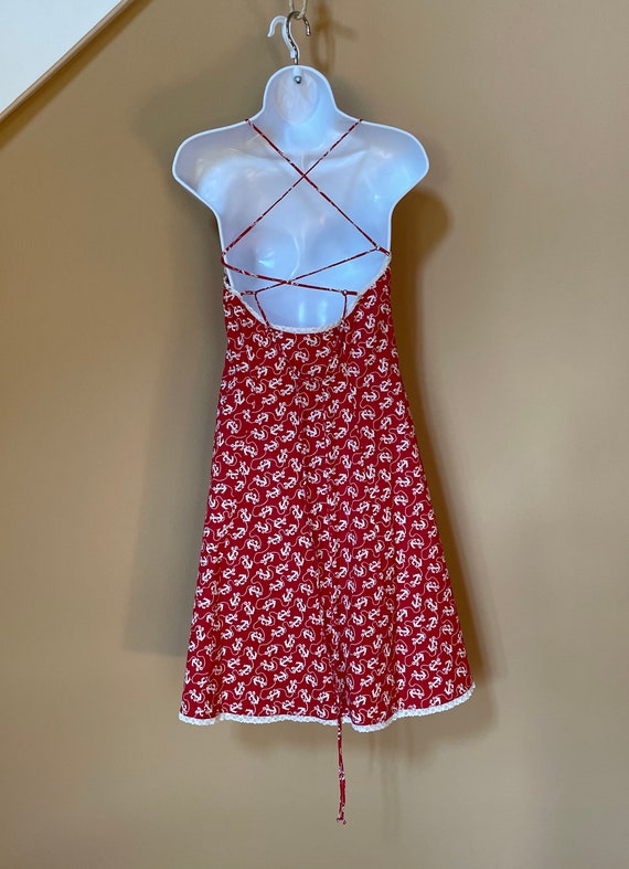 VINTAGE Betsey Johnson, sweet summer dress, red w… - image 6