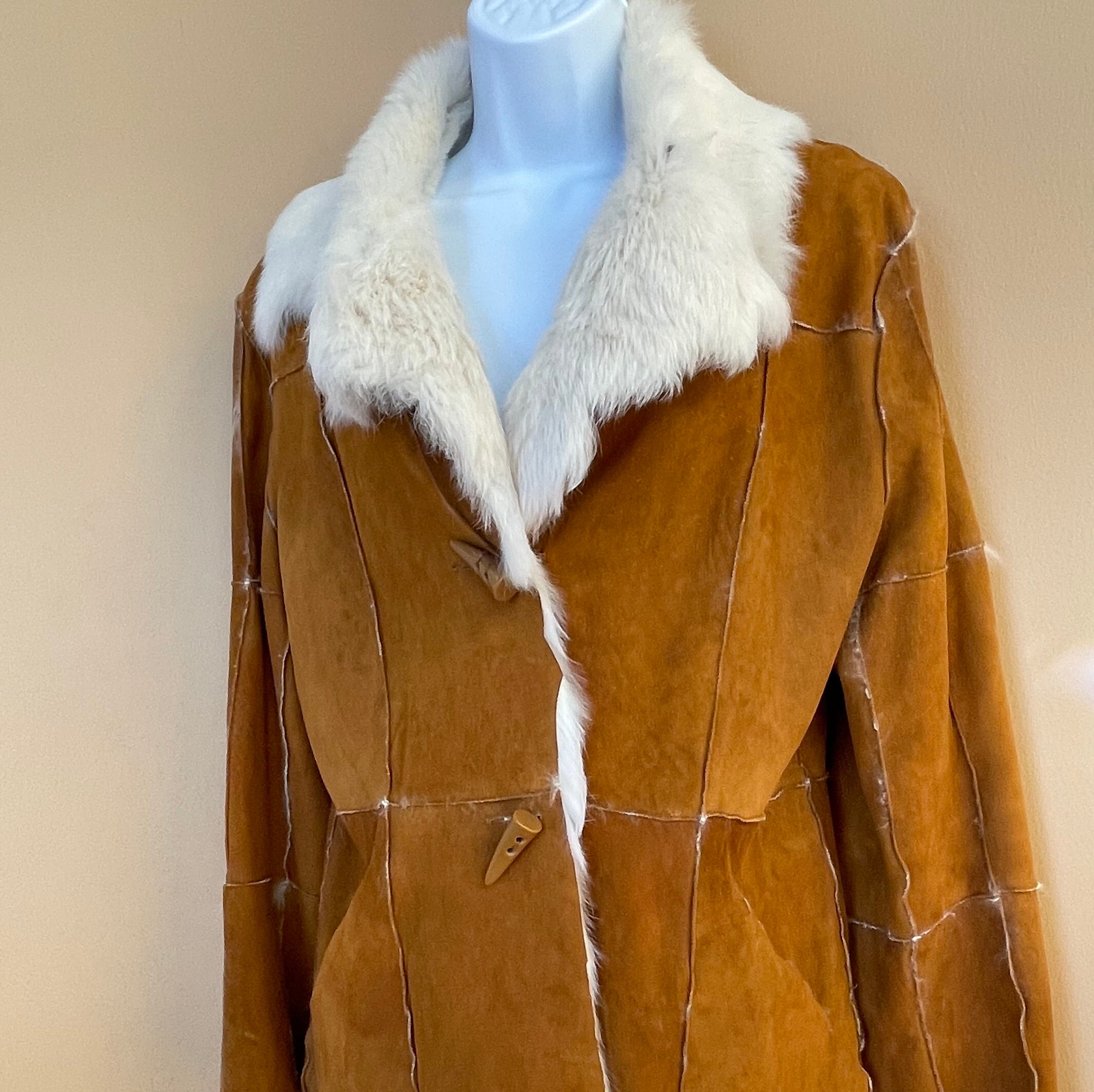 VINTAGE Y2K Rabbit Shearling Jacket - Etsy