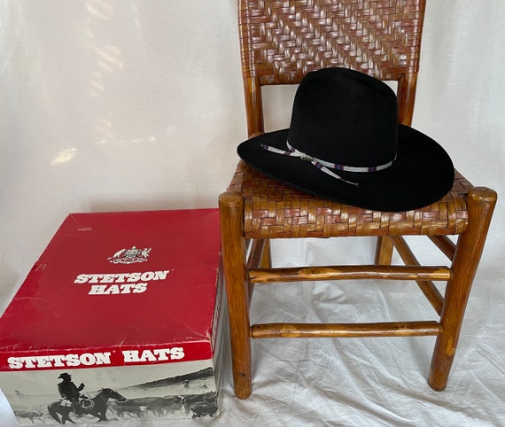VINTAGE Stetson 7 3/8 Cowboy Hat 4x Felt Cowboy Hat, New Old VINTAGE Stetson 7 3/8 Cowboy Hat 4x Felt Cowboy Hat, New Old