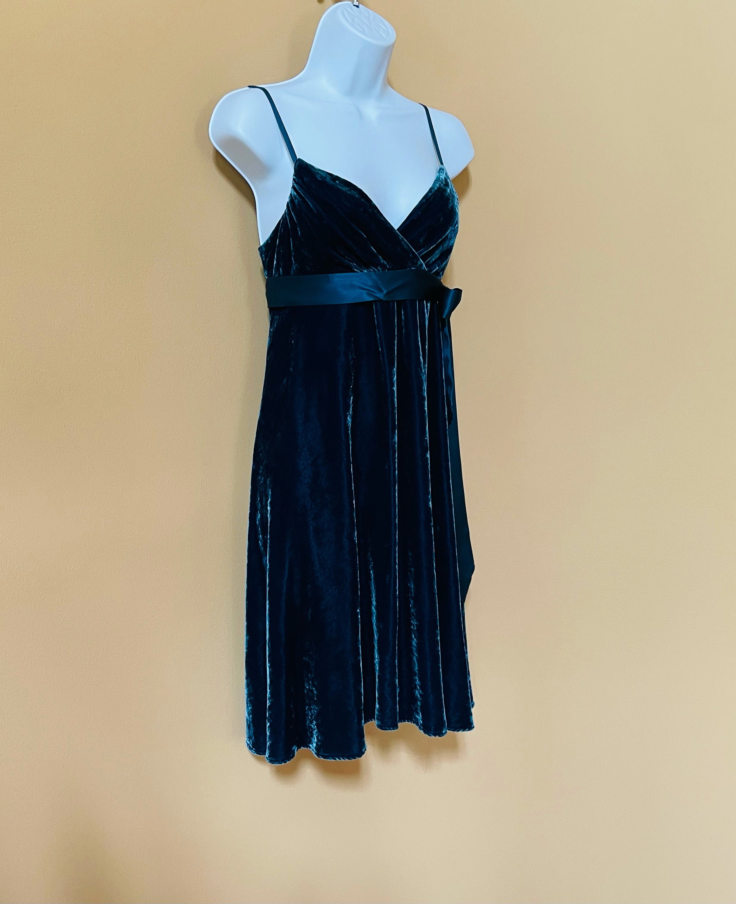 VINTAGE 90s Betsey Johnson Emrald Green Crushed Velvet Dress - Etsy