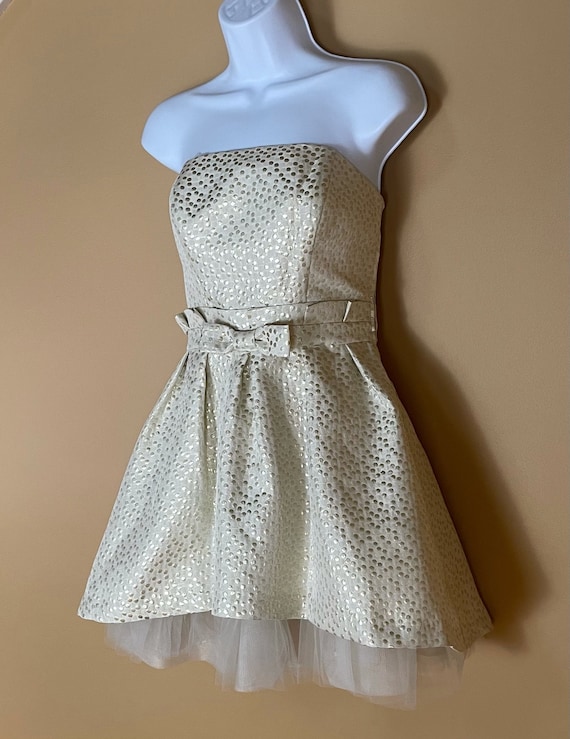 open lace back dress BEAUTIFUL BETSEY JOHNSON EVENING GRAND SWEEP SILK CHIFFON PARTY DRESS –  Vintage Clothing & Fashions main image 1