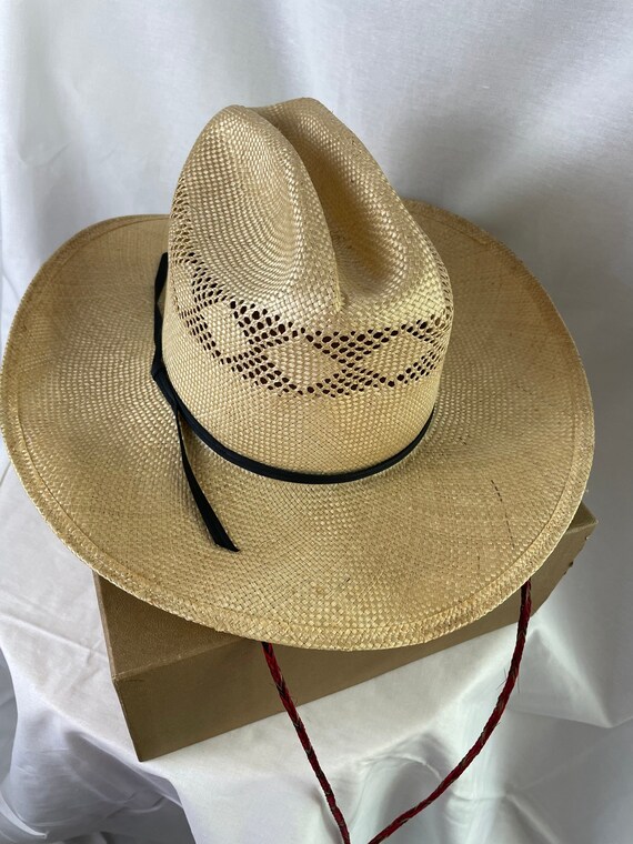 VINTAGE Wangler Straw Cowboy Hat Size 7 
