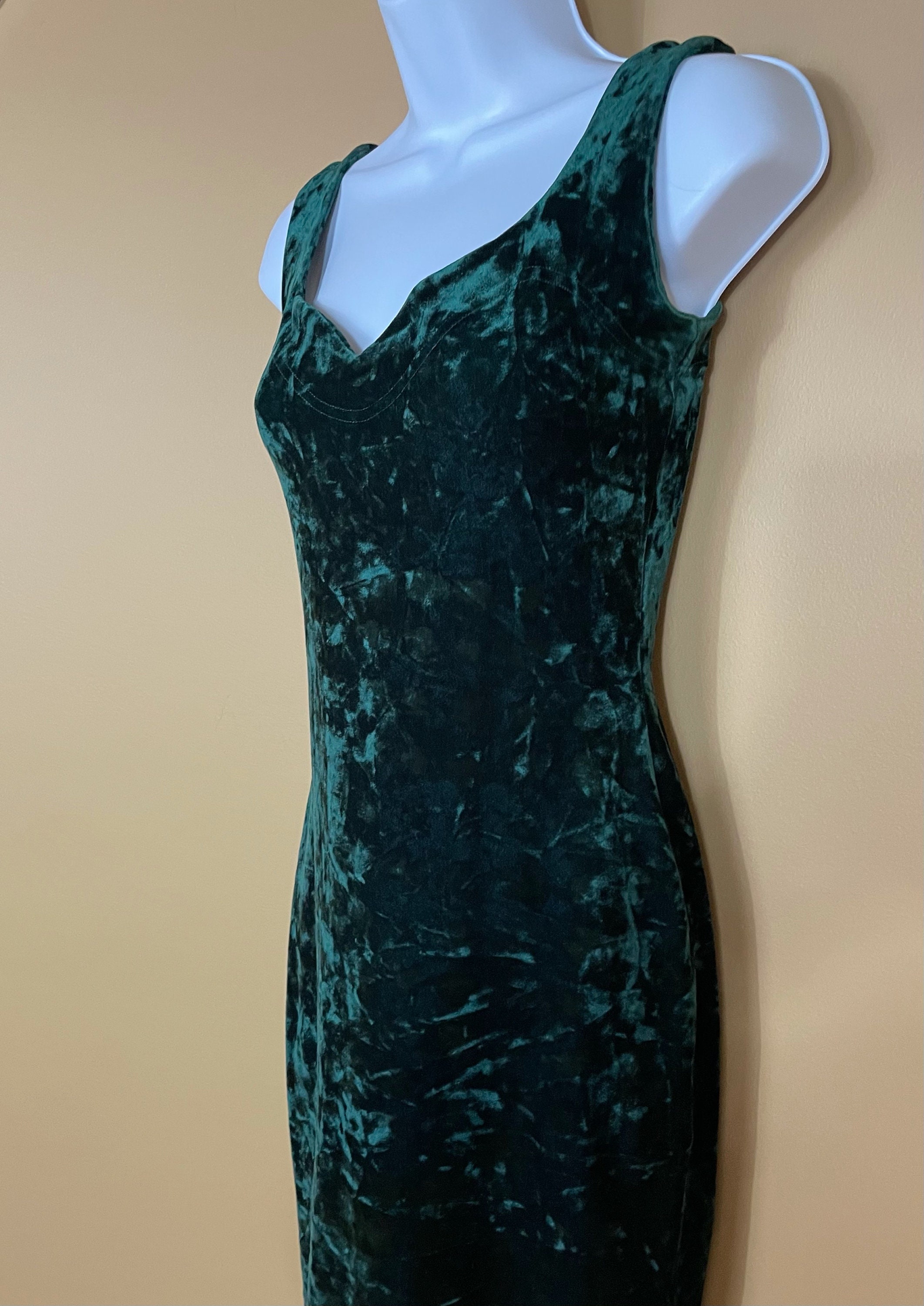 VINTAGE 80s Betsey Johnson Punk Label Emerald Green Velvet Dress, Size M -  Etsy