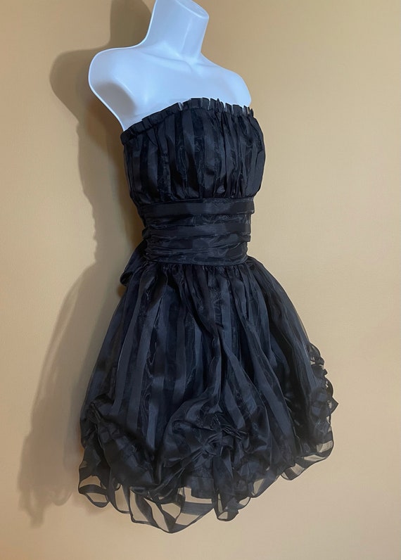 BETSEY JOHNSON vintageショートパンツ VINTAGE Retro Y2k Betsey Johnson Black Striped Strapless