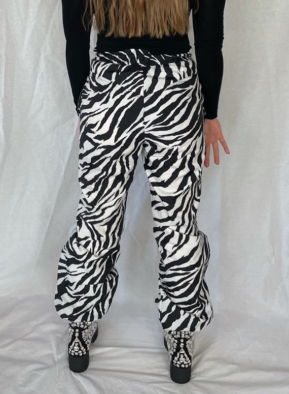 VINTAGE Obermeyer White Bengal Tiger Print Ski Pants, Lightweight, Women's  Size 6 
